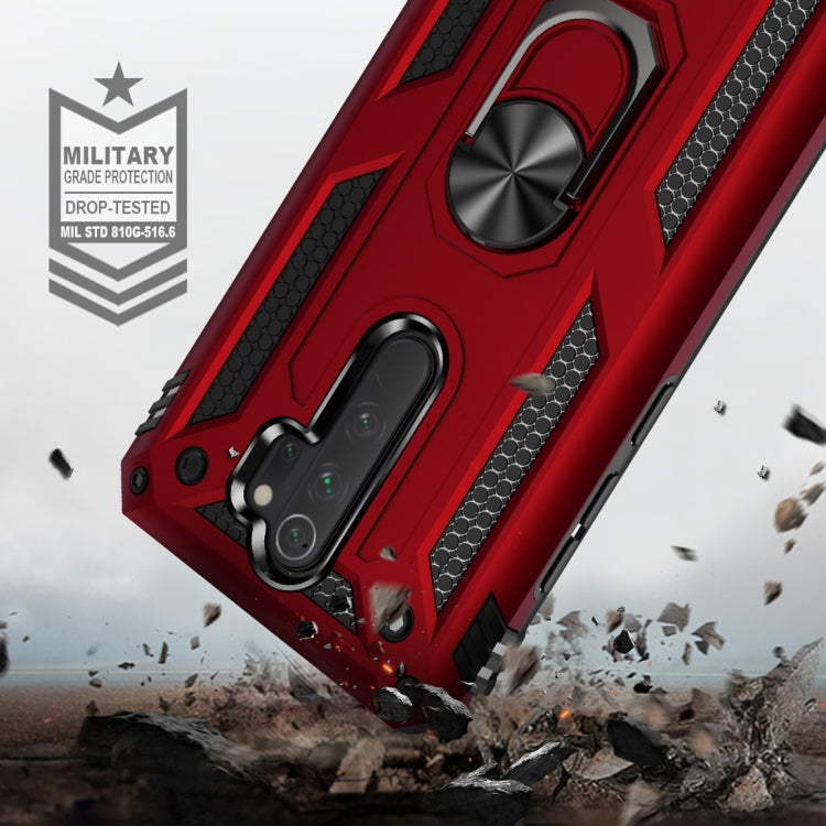 For Xiaomi Redmi Note 8 Pro Armor Shockproof TPU + PC Protective Case with 360 Degree Rotation Holder(Blue)