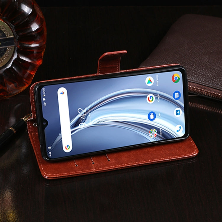 For UMIDIGI A9 idewei Crazy Horse Texture Horizontal Flip Leather Case with Holder & Card Slots & Wallet(Red)