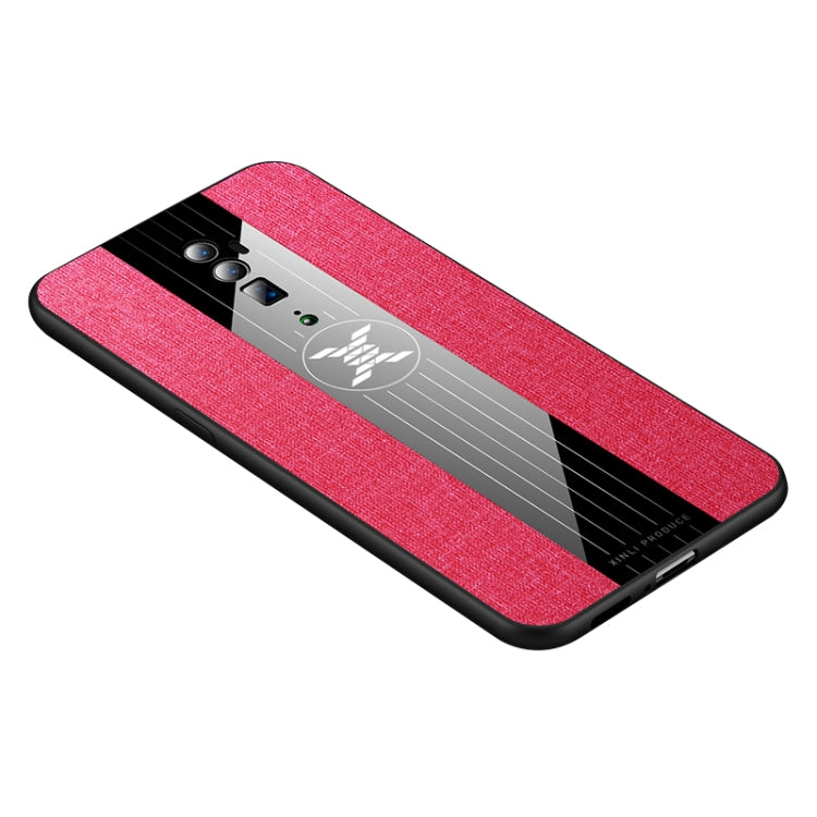 For OPPO Reno 10x Zoom XINLI Stitching Cloth Textue Shockproof TPU Protective Case(Red)