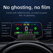 T1 5.1 inch Car HUD Head-up Display Overspeed Alarm / Remaining Battery Percentage Display for Tesla Model 3 / Y