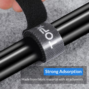 4 PCS TOPK Reusable & Dividable Nylon Tie-wraps Hook and Loop Fastener Cable Ties, Length:1m