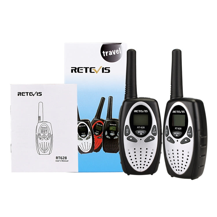 1 Pair RETEVIS RT628 0.5W US Frequency 462.550-467.7125MHz 22CHS Handheld Children Walkie Talkie(White)