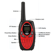1 Pair RETEVIS RT628 0.5W US Frequency 462.550-467.7125MHz 22CHS Handheld Children Walkie Talkie(Red)