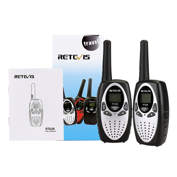 1 Pair RETEVIS RT628 0.5W EU Frequency 446MHz 8CHS Handheld Children Walkie Talkie(White)
