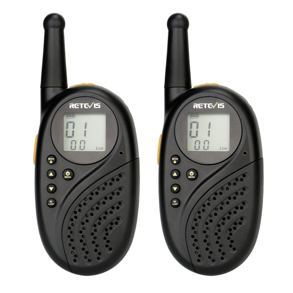 1 Pair RETEVIS RT35 0.5W US Frequency 462.550-467.7125MHz 22CH Handheld Children Walkie Talkie(Black)