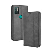 For Ulefone Note 11P Magnetic Buckle Retro Crazy Horse Texture Horizontal Flip Leather Case with Holder & Card Slots & Photo Frame(Black)