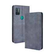 For Ulefone Note 11P Magnetic Buckle Retro Crazy Horse Texture Horizontal Flip Leather Case with Holder & Card Slots & Photo Frame(Blue)