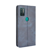 For Ulefone Note 11P Magnetic Buckle Retro Crazy Horse Texture Horizontal Flip Leather Case with Holder & Card Slots & Photo Frame(Blue)