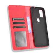 For Ulefone Note 11P Magnetic Buckle Retro Crazy Horse Texture Horizontal Flip Leather Case with Holder & Card Slots & Photo Frame(Red)