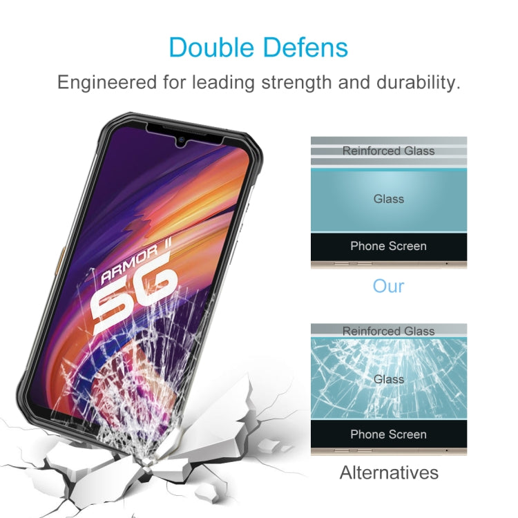 For Ulefone Armor 11 5G 50 PCS 0.26mm 9H 2.5D Tempered Glass Film