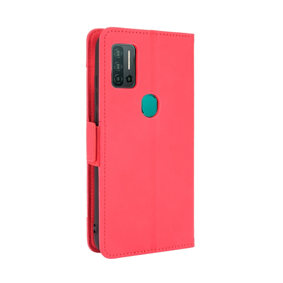 For Ulefone Note 11P Skin Feel Calf Pattern Horizontal Flip Leather Case with Holder & Card Slots & Photo Frame(Red)