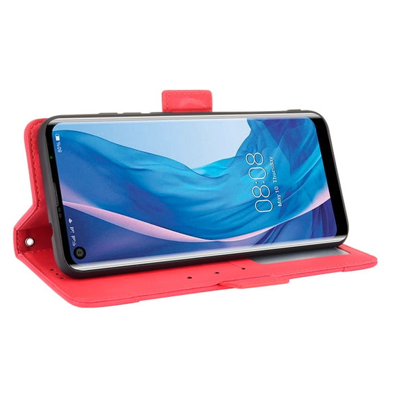 For Ulefone Note 11P Skin Feel Calf Pattern Horizontal Flip Leather Case with Holder & Card Slots & Photo Frame(Red)