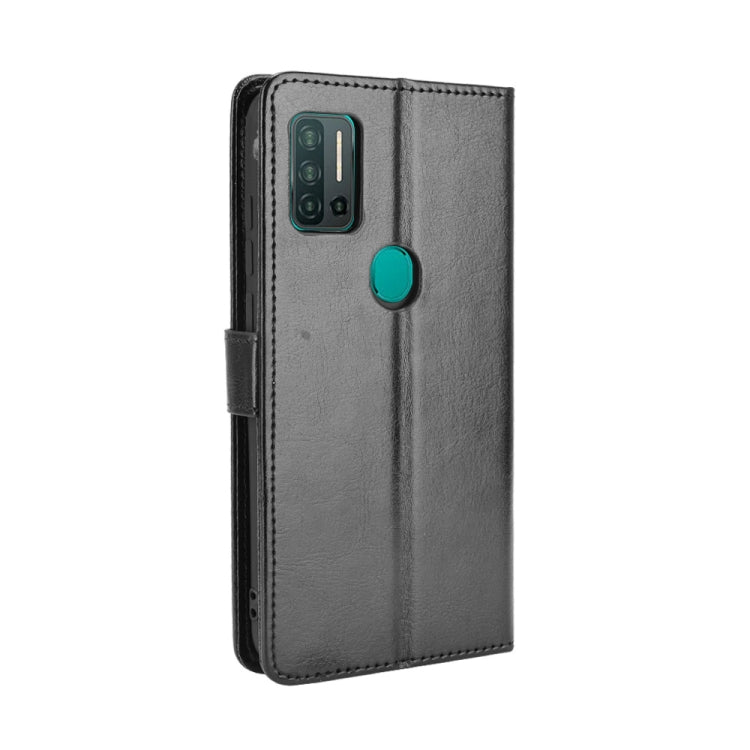 For Ulefone Note 11P Retro Crazy Horse Texture Horizontal Flip Leather Case with Holder & Card Slots & Photo Frame(Black)