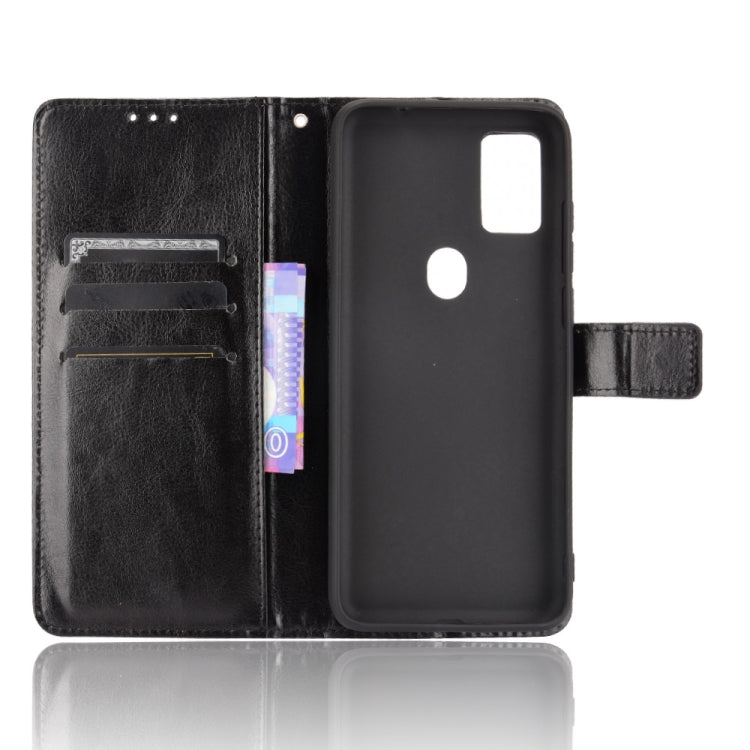 For Ulefone Note 11P Retro Crazy Horse Texture Horizontal Flip Leather Case with Holder & Card Slots & Photo Frame(Black)