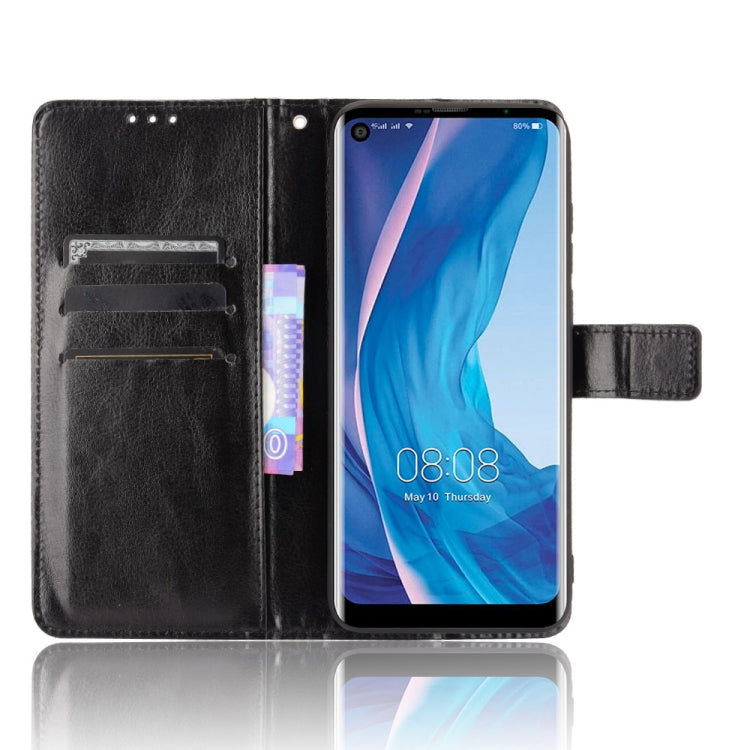 For Ulefone Note 11P Retro Crazy Horse Texture Horizontal Flip Leather Case with Holder & Card Slots & Photo Frame(Black)