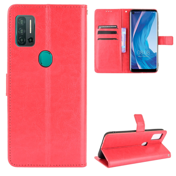 For Ulefone Note 11P Retro Crazy Horse Texture Horizontal Flip Leather Case with Holder & Card Slots & Photo Frame(Red)