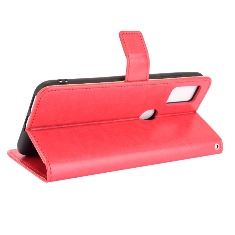 For Ulefone Note 11P Retro Crazy Horse Texture Horizontal Flip Leather Case with Holder & Card Slots & Photo Frame(Red)