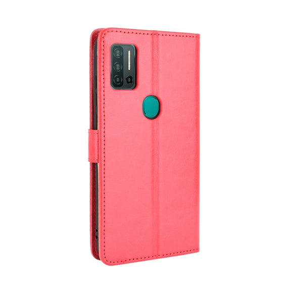 For Ulefone Note 11P Retro Crazy Horse Texture Horizontal Flip Leather Case with Holder & Card Slots & Photo Frame(Red)