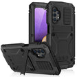 For Samsung Galaxy A32 5G / M32 5G R-JUST Waterproof Shockproof Dustproof Metal + Silicone Protective Case with Holder(Black) - Galaxy Phone Cases by R-JUST | Online Shopping South Africa | PMC TechLife | Buy Now Pay Later Mobicred