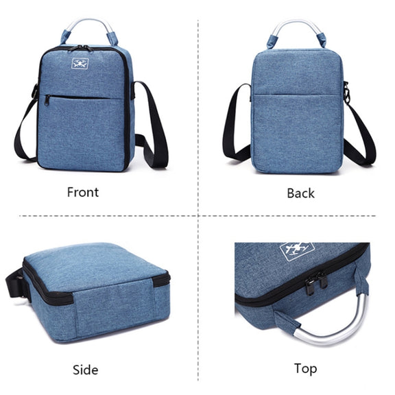 Shockproof Water-resistant Single Shoulder Storage Travel Carrying Cover Case Box for DJI Air 2S(Blue+Red Liner)