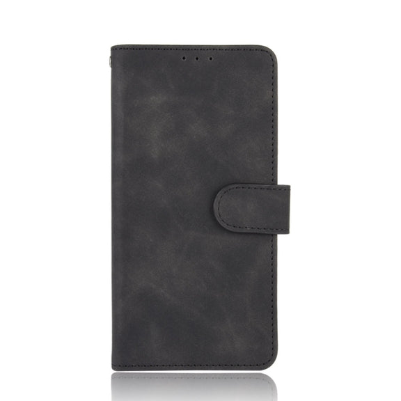 For Ulefone Note 11P Solid Color Skin Feel Magnetic Buckle Horizontal Flip Calf Texture PU Leather Case with Holder & Card Slots & Wallet(Black)