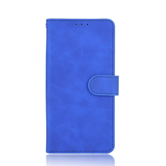 For Ulefone Note 11P Solid Color Skin Feel Magnetic Buckle Horizontal Flip Calf Texture PU Leather Case with Holder & Card Slots & Wallet(Blue)