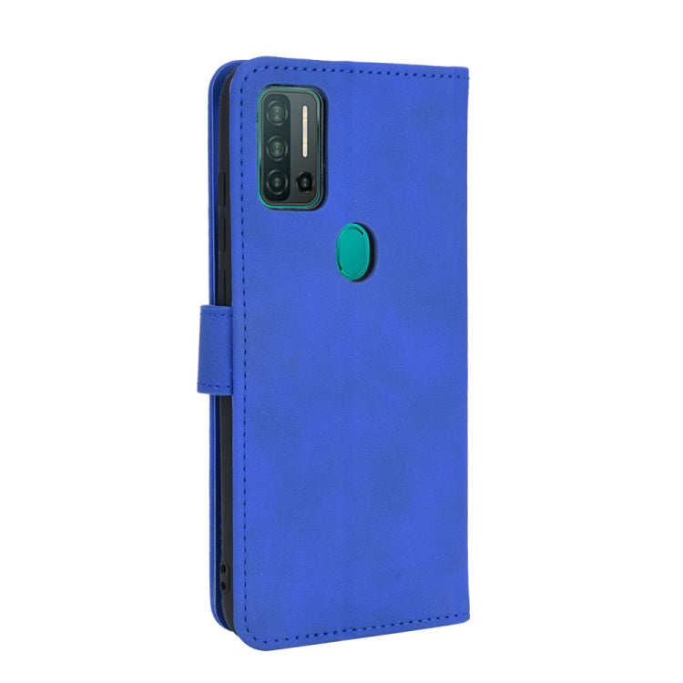 For Ulefone Note 11P Solid Color Skin Feel Magnetic Buckle Horizontal Flip Calf Texture PU Leather Case with Holder & Card Slots & Wallet(Blue)