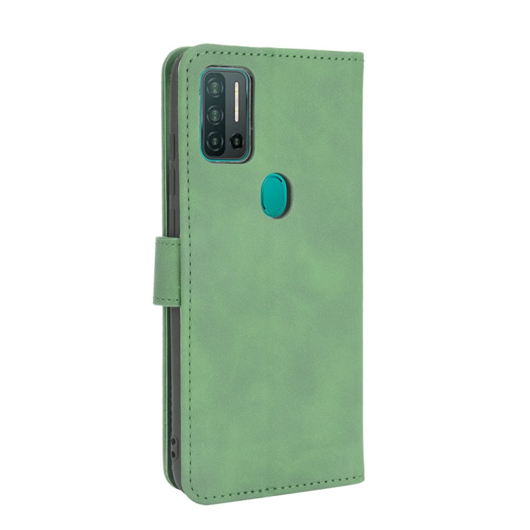 For Ulefone Note 11P Solid Color Skin Feel Magnetic Buckle Horizontal Flip Calf Texture PU Leather Case with Holder & Card Slots & Wallet(Green)
