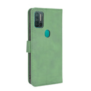 For Ulefone Note 11P Solid Color Skin Feel Magnetic Buckle Horizontal Flip Calf Texture PU Leather Case with Holder & Card Slots & Wallet(Green)