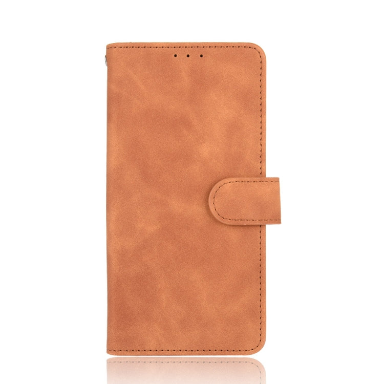 For Ulefone Note 11P Solid Color Skin Feel Magnetic Buckle Horizontal Flip Calf Texture PU Leather Case with Holder & Card Slots & Wallet(Brown)