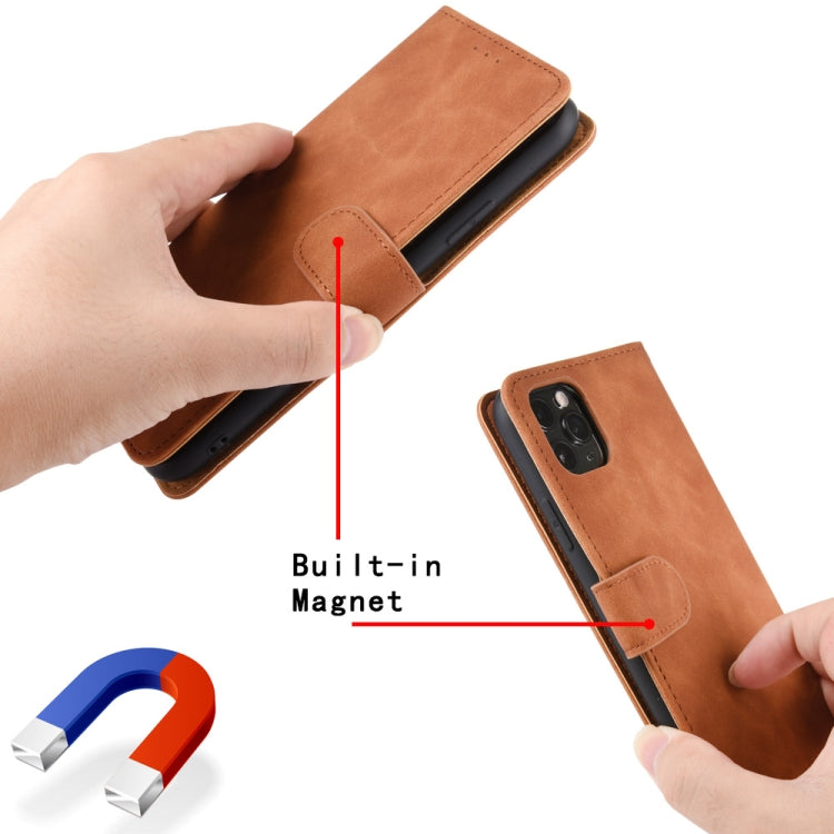 For Ulefone Note 11P Solid Color Skin Feel Magnetic Buckle Horizontal Flip Calf Texture PU Leather Case with Holder & Card Slots & Wallet(Black)