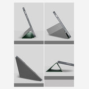 For iPad Pro 11 2022 / 2021 / 2020 MMutural Multi-fold Smart Leather Tablet Case(Dark Green)