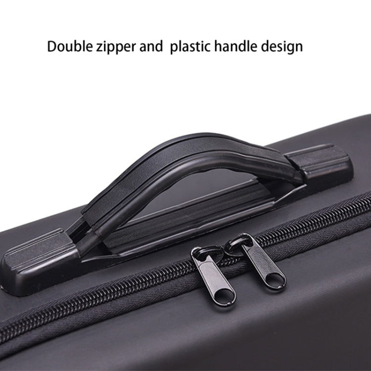 Portable Single Shoulder Storage Travel Carrying PU Cover Case Box for DJI Air 2S(Black + Red Liner)