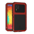 For Samsung Galaxy A42 LOVE MEI Metal Shockproof Waterproof Dustproof Protective Case with Glass(Red) - Galaxy Phone Cases by LOVE MEI | Online Shopping South Africa | PMC TechLife | Buy Now Pay Later Mobicred