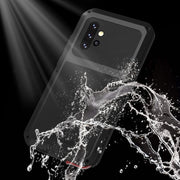 For Samsung Galaxy A52 5G / 4G LOVE MEI Metal Shockproof Water-resistant Dustproof Protective Case with Glass(Yellow)