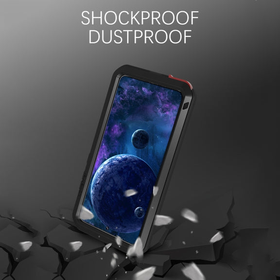 For Samsung Galaxy A52 5G / 4G LOVE MEI Metal Shockproof Water-resistant Dustproof Protective Case with Glass(Yellow)