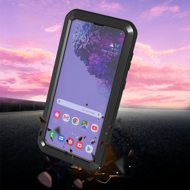 For Samsung Galaxy S21+ 5G LOVE MEI Metal Shockproof Water-resistant Dustproof Protective Case with Glass(Yellow)