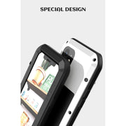 For iPhone 12 LOVE MEI Metal Shockproof Life Water-resistant Dustproof Protective Case(Silver)