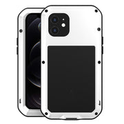 For iPhone 12 LOVE MEI Metal Shockproof Life Water-resistant Dustproof Protective Case(White)