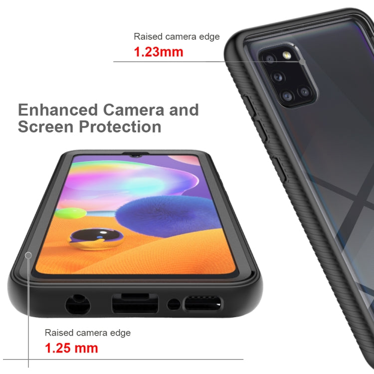 For Samsung Galaxy A31 Starry Sky Full Body Hybrid Shockproof Phone Case(Black)