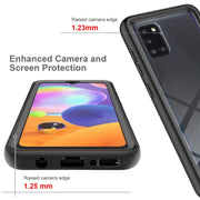 For Samsung Galaxy A31 Starry Sky Full Body Hybrid Shockproof Phone Case(Black)