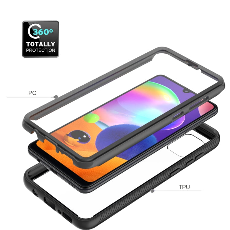 For Samsung Galaxy A31 Starry Sky Full Body Hybrid Shockproof Phone Case(Black)