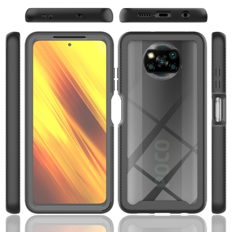For Xiaomi Poco X3 NFC Starry Sky Full Body Hybrid Shockproof Phone Case(Light Purple)