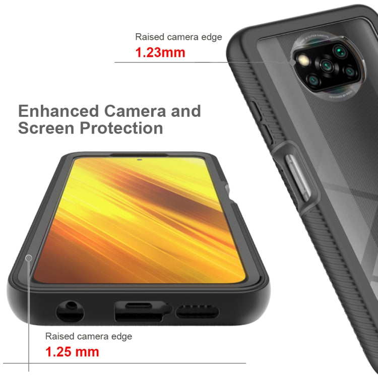 For Xiaomi Poco X3 NFC Starry Sky Full Body Hybrid Shockproof Phone Case(Light Purple)