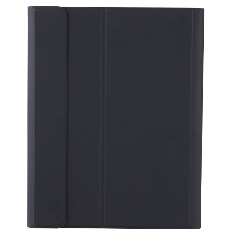 YT11B-A Detachable Candy Color Skin Feel Texture Round Keycap Bluetooth Keyboard Leather Case with Touch Control For iPad Air 4 2020 / Air 5 2022 / Pro 11 inch 2022 / 2021 / 2020 / 2018(Black)