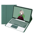 YT11B-A Detachable Candy Color Skin Feel Texture Round Keycap Bluetooth Keyboard Leather Case with Touch Control For iPad Pro 11 inch 2020 & 2018(Dark Green) - For iPad Pro by PMC TechLife | Online Shopping South Africa | PMC TechLife