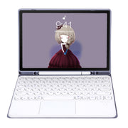 YT11B-A Detachable Candy Color Skin Feel Texture Round Keycap Bluetooth Keyboard Leather Case with Touch Control For iPad Pro 11 inch 2020 & 2018(Purple)