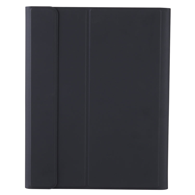 YT11B Detachable Candy Color Skin Feel Texture Round Keycap Bluetooth Keyboard Leather Case For iPad Pro 11 inch 2020 & 2018(Black)