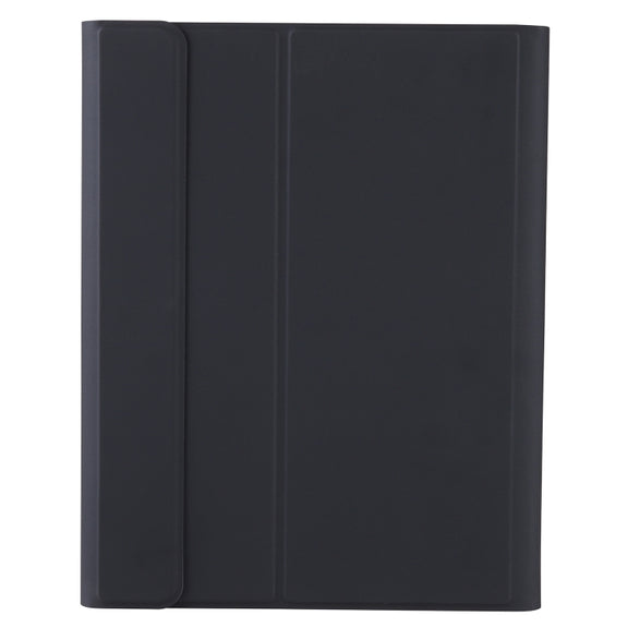 YT11B Detachable Candy Color Skin Feel Texture Round Keycap Bluetooth Keyboard Leather Case For iPad Pro 11 inch 2020 & 2018(Black)