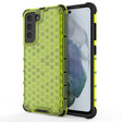 For Samsung Galaxy S21 FE Shockproof Honeycomb PC + TPU Case(Green) - Galaxy Phone Cases by PMC TechLife | Online Shopping South Africa | PMC TechLife | Buy Now Pay Later Mobicred